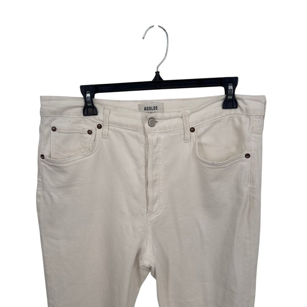 AGOLDE New Riley Crop Ankle Denim Jean in White Whip // 31 - Picture 4 of 12